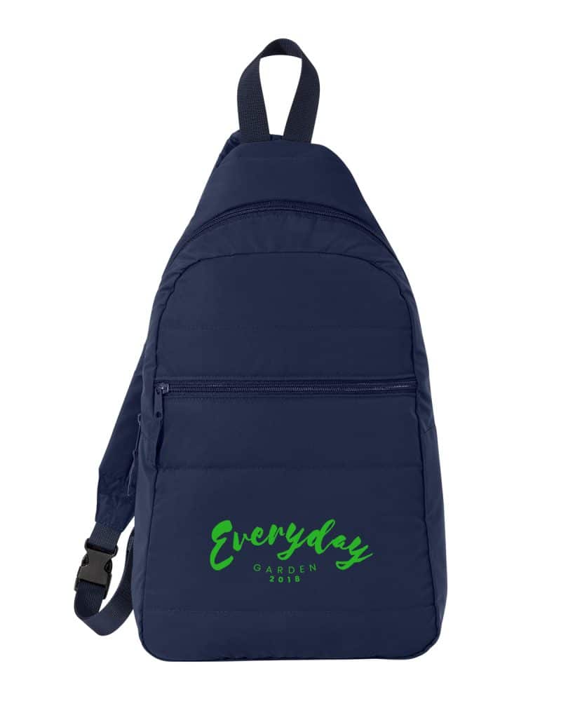 Custom Eco Friendly Quilted Sling Backpack.