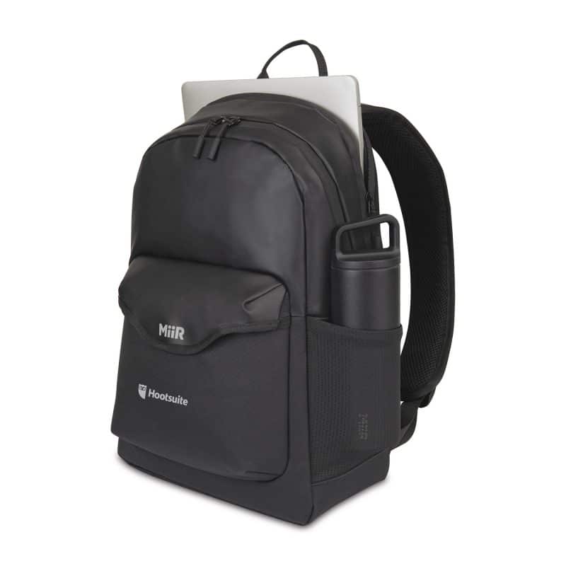 Custom MiiR Olympus 2.0 Recycled rPET 15L Laptop Backpack - AWARE - Black - 2