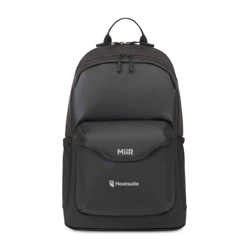 Custom MiiR Olympus 2.0 Recycled rPET 15L Laptop Backpack - AWARE - Black