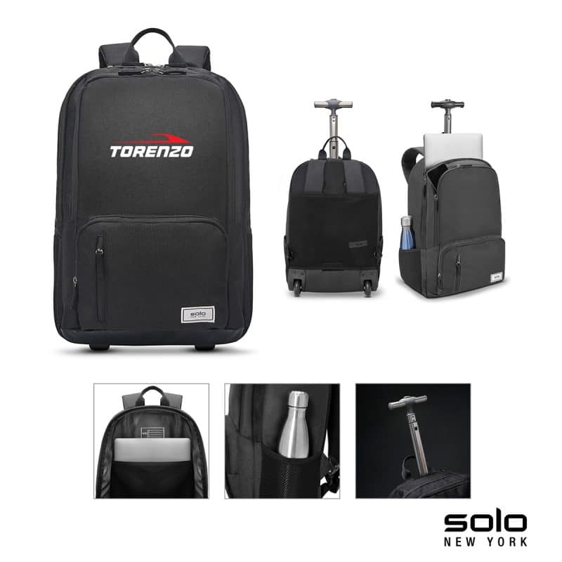 Custom Solo New York Bleecker Recycled Rolling Backpack