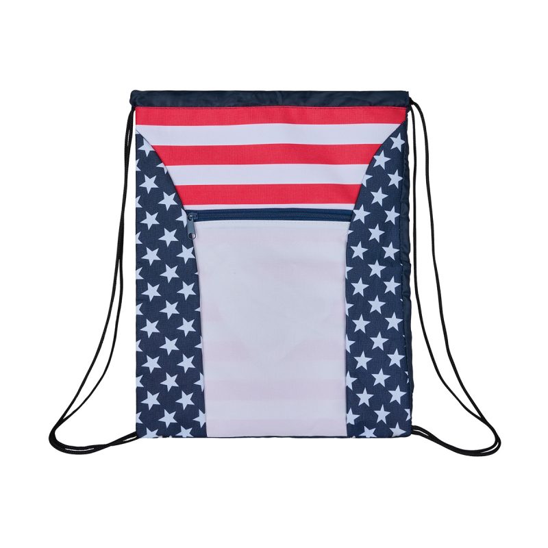 Custom Americana 600D Drawstring Bag - 1