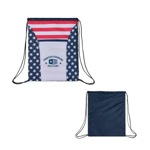 Custom Americana 600D Drawstring Bag