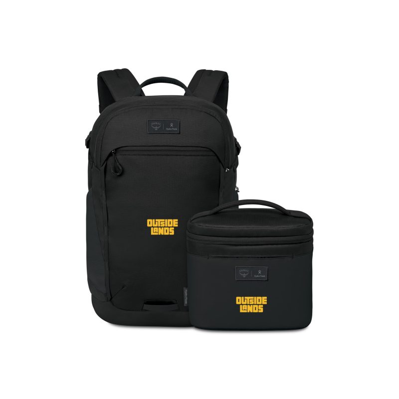Custom Osprey Axis x Hydro Flask Backpack and Insulated Lunch Bag Bundle - Black