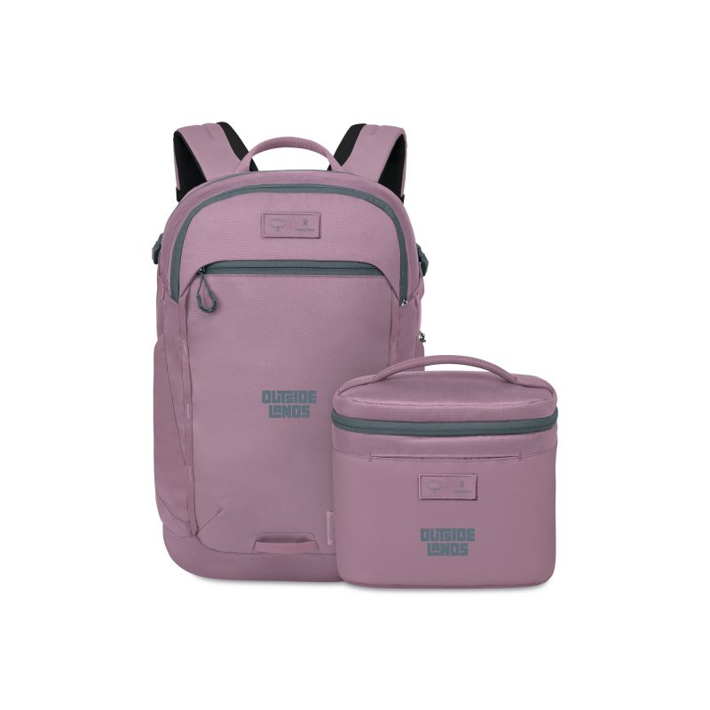 Custom Osprey Axis x Hydro Flask Backpack and Insulated Lunch Bag Bundle - Iris Pink