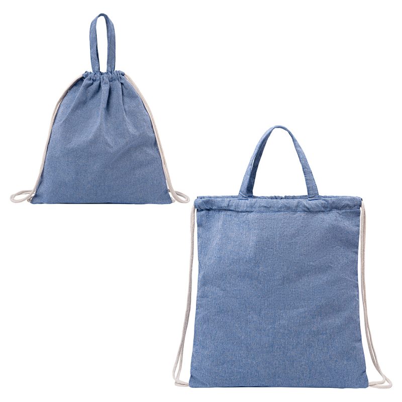 Custom Pueblo Recycled Cotton & RPET Drawstring Bag - 3
