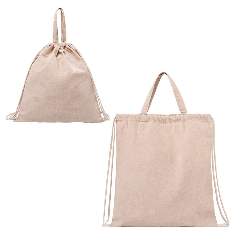 Custom Pueblo Recycled Cotton & RPET Drawstring Bag - 5