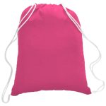 Custom 100% Cotton Drawstring Backpack USA Decorated (14" x 18") - 3