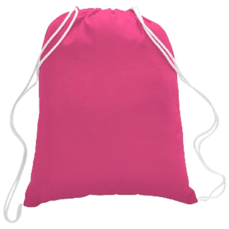 Custom 100% Cotton Drawstring Backpack USA Decorated (14" x 18") - 3