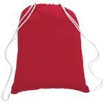 Custom 100% Cotton Drawstring Backpack USA Decorated (14" x 18") - 4