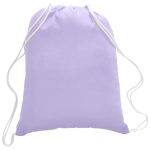 Custom 100% Cotton Drawstring Backpack USA Decorated (14" x 18") - 5