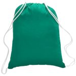 Custom 100% Cotton Drawstring Backpack USA Decorated (14" x 18") - 6