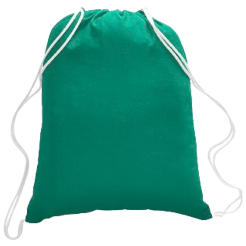 Custom 100% Cotton Drawstring Backpack USA Decorated (14" x 18") - 6