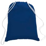 Custom 100% Cotton Drawstring Backpack USA Decorated (14" x 18") - 7