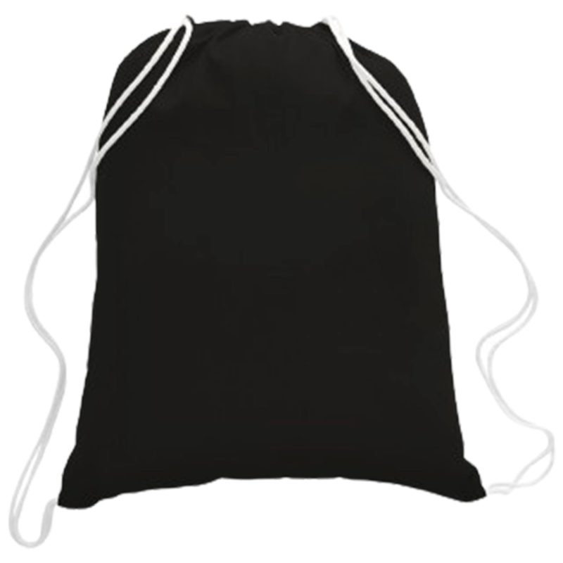 Custom 100% Cotton Eco-Friendly Large Drawstring Backpack USA Decorated (17" x 20") - 1