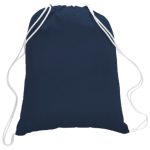Custom 100% Cotton Eco-Friendly Large Drawstring Backpack USA Decorated (17" x 20") - 2