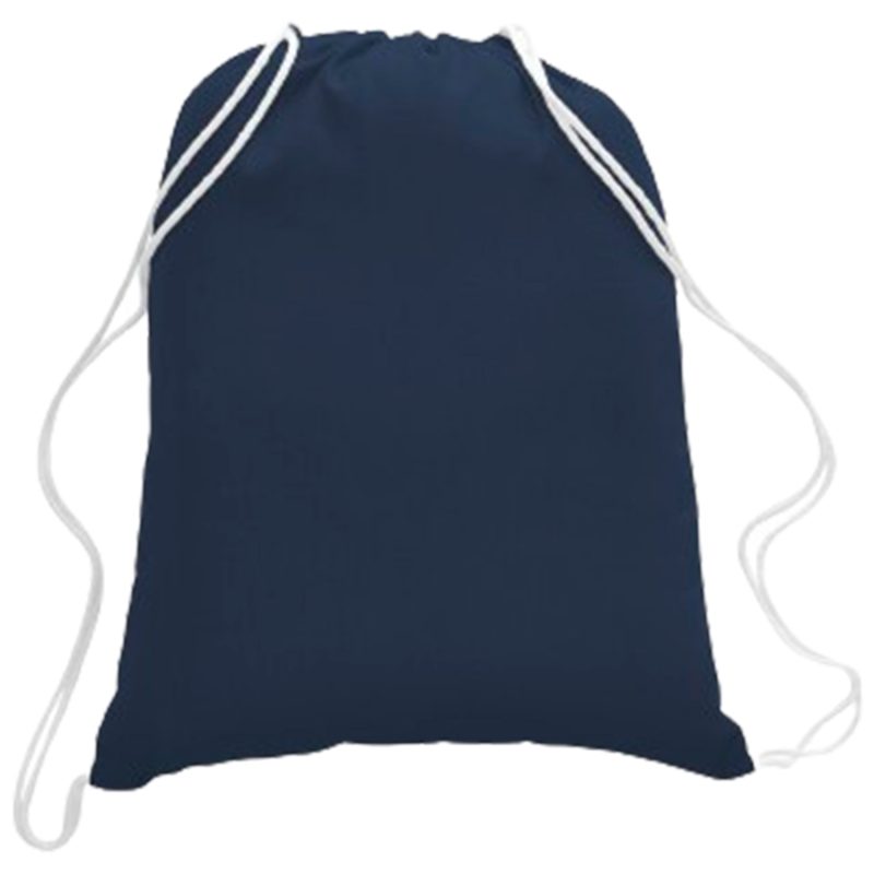 Custom 100% Cotton Eco-Friendly Large Drawstring Backpack USA Decorated (17" x 20") - 2