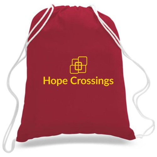 Custom 100% Cotton Eco-Friendly Large Drawstring Backpack USA Decorated (17" x 20") - 5