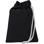Custom 100% Cotton Sheeting Passport Drawstring Bag USA Decorated (6" x 8") - 1