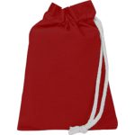 Custom 100% Cotton Sheeting Passport Drawstring Bag USA Decorated (6" x 8") - 4