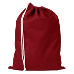 Custom 100% Cotton Sheeting Shoe Drawstring Bag USA Decorated (13" x 17") - 4