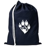 Custom 100% Cotton Sheeting Shoe Drawstring Bag USA Decorated (13" x 17") - 6