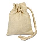 Custom 100% Cotton canvas Sheeting Coin Drawstring Bag USA Decorated (4" x 5") - 2