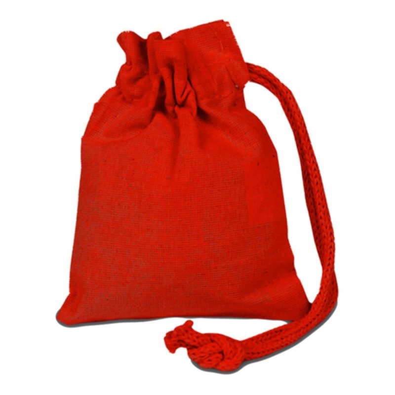 Custom 100% Cotton canvas Sheeting Coin Drawstring Bag USA Decorated (4" x 5") - 4
