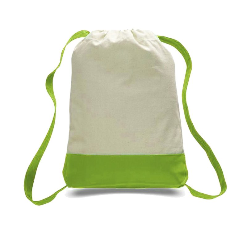 Custom 12 oz. Cotton Canvas Two Tone Sport Backpack USA Decorated (14" x 18") - 3