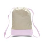Custom 12 oz. Cotton Canvas Two Tone Sport Backpack USA Decorated (14" x 18") - 5
