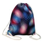 Custom 13.5"x 8" Drawstring Cotton Backpack w/ Full Color Backpacks