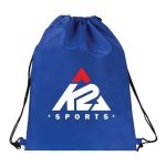 Custom 15"X18" Eco-Friendly rPET Recycled 210D Polyester Drawstring Backpack - 2