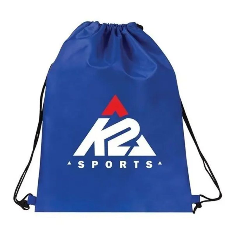 Custom 15"X18" Eco-Friendly rPET Recycled 210D Polyester Drawstring Backpack - 2
