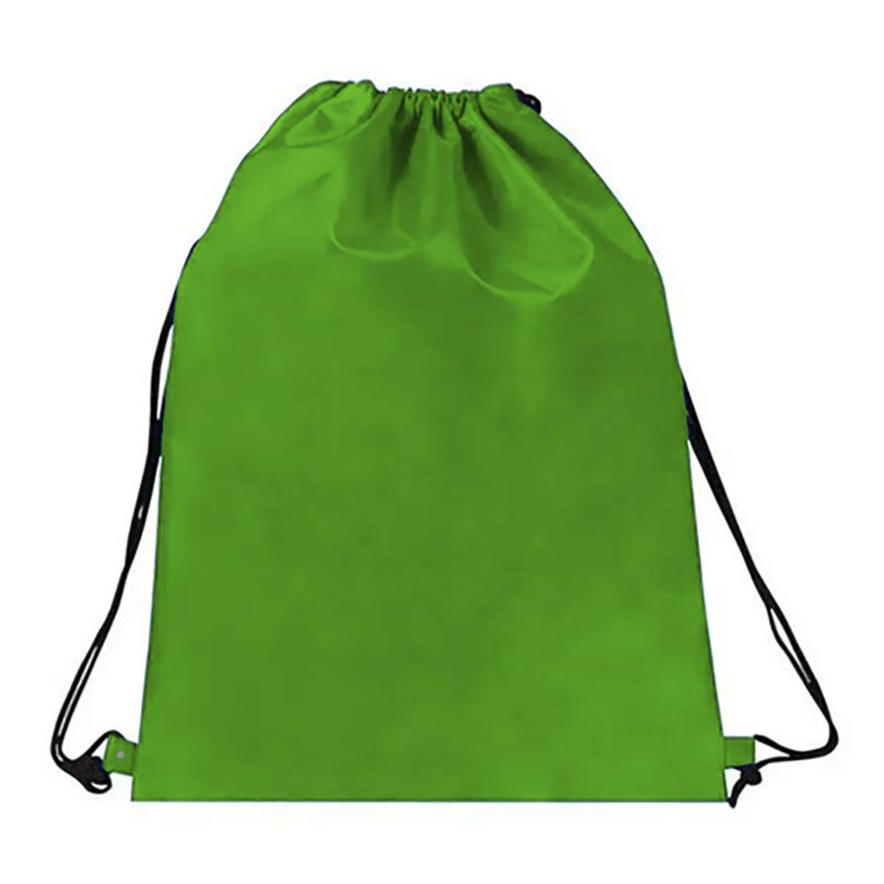 Custom 15"X18" Eco-Friendly rPET Recycled 210D Polyester Drawstring Backpack - 7