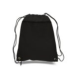 Custom 210D Polyester Drawstring Backpack w/ Front Pocket USA Decorated (15" x 18.75") - 1