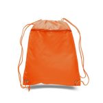 Custom 210D Polyester Drawstring Backpack w/ Front Pocket USA Decorated (15" x 18.75") - 2
