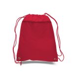 Custom 210D Polyester Drawstring Backpack w/ Front Pocket USA Decorated (15" x 18.75") - 4