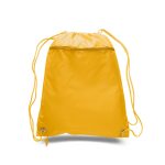 Custom 210D Polyester Drawstring Backpack w/ Front Pocket USA Decorated (15" x 18.75") - 6