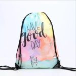 Custom 210D Polyester Sublimated Drawstring Bag w/ Reinforced Edge (14" x 17") - 1