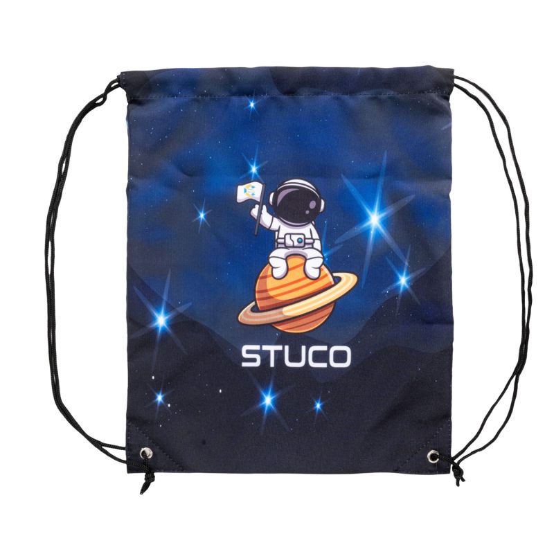 Custom 6 Oz Sublimated Poly Canvas Drawstring Cinch Up Backpack (14" x 17") - 1