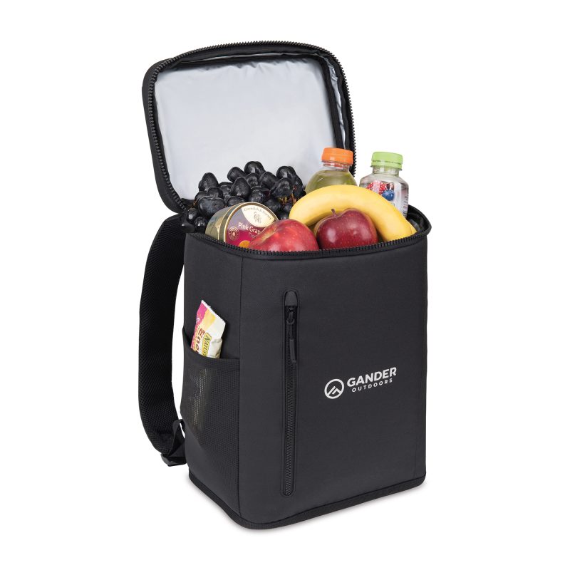 Custom Acadia Recycled rPET Backpack Cooler - Black - 3