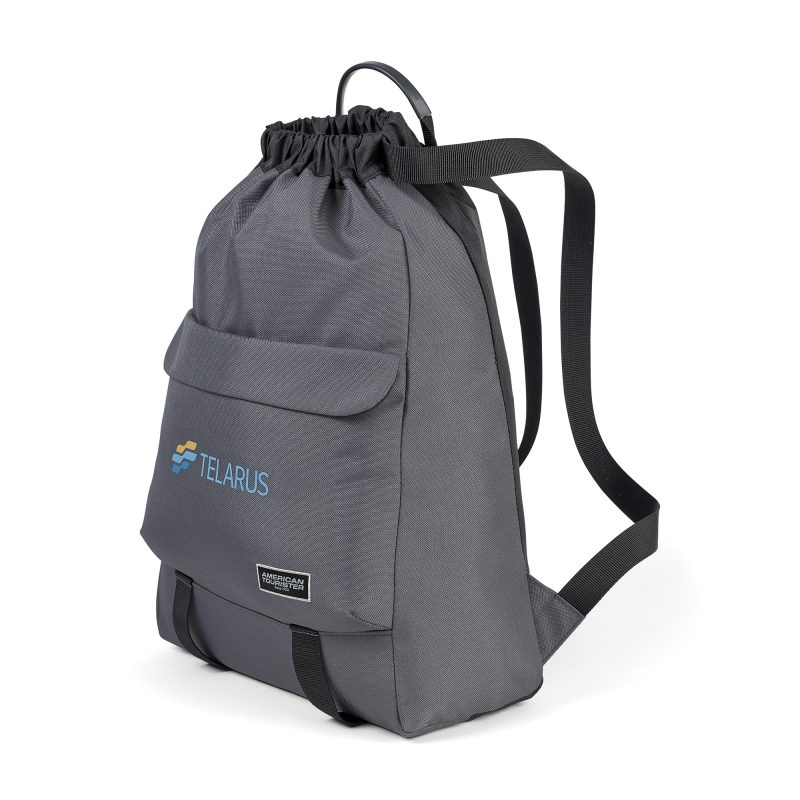Custom American Tourister Embark Recycled rPET Cinchpack - Gunite - 2