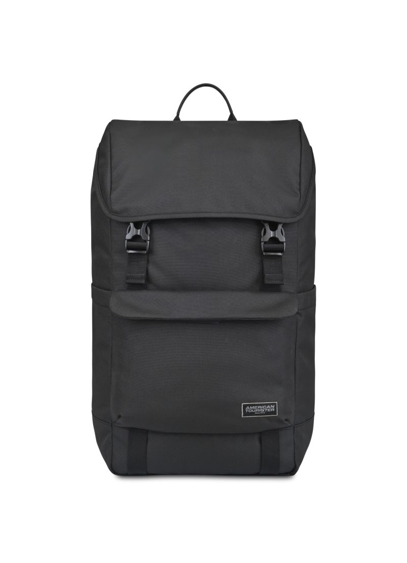 Custom American Tourister Embark Recycled rPET Laptop Backpack - Black - 1