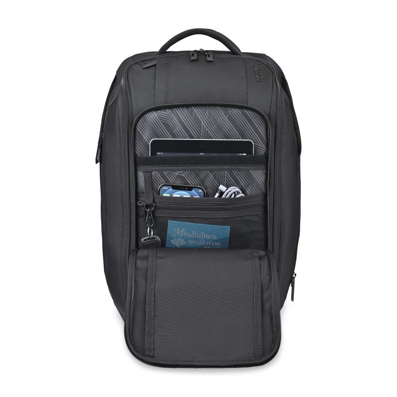 Custom American Tourister Zoom Turbo Convertible Backpack - Black - 5