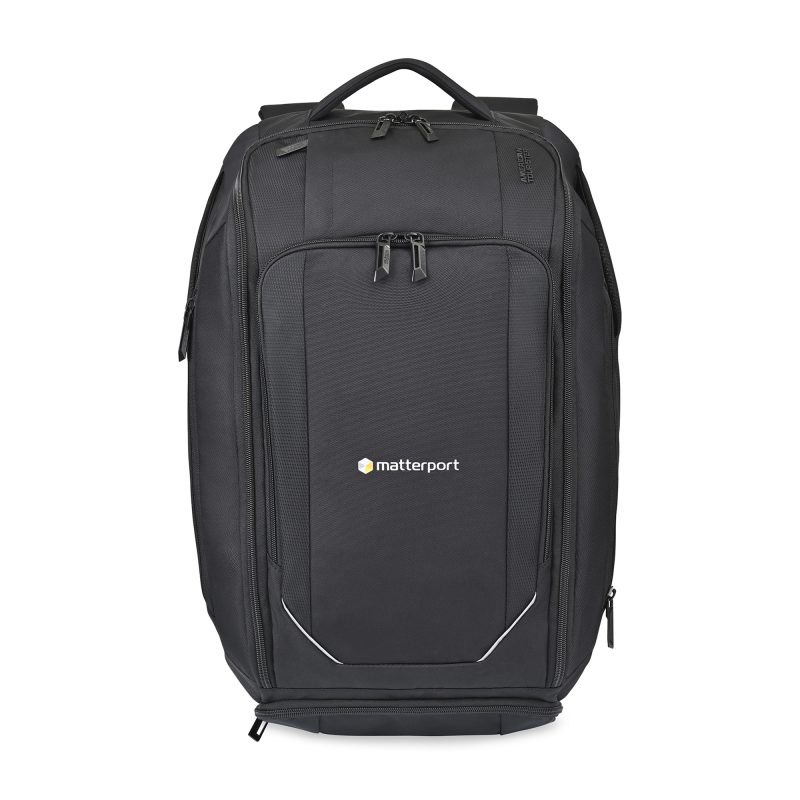Custom American Tourister Zoom Turbo Convertible Backpack - Black