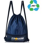 Custom Bottom Zipper 15"X18" rPET Recycled 210D Polyester Football Shape Fabric Large Drawstring Backpack - 3