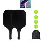 Custom Carbon Fiber Pickleball Paddle & Ball Set W/ Drawstring Bag - 1