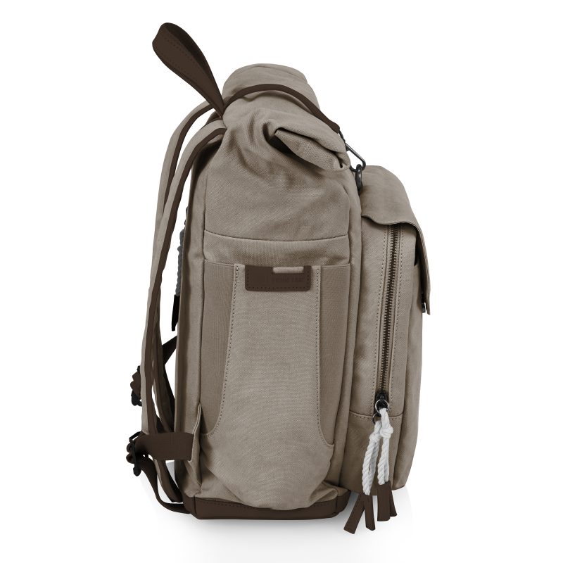 Custom Carmel Roll Top Picnic Backpack Cooler - 2