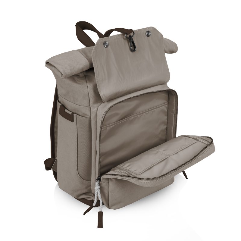 Custom Carmel Roll Top Picnic Backpack Cooler - 4