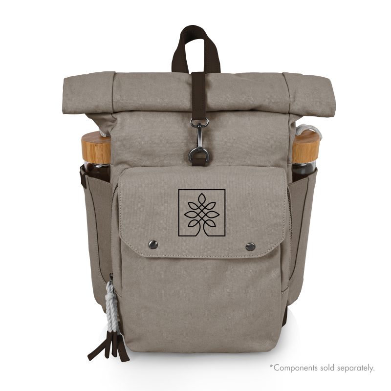 Custom Carmel Roll Top Picnic Backpack Cooler