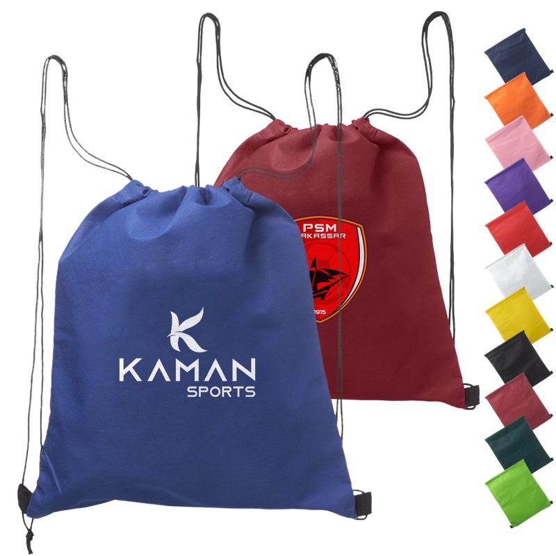 Custom Cinch Up Bag Non-Woven Drawstring Backpacks